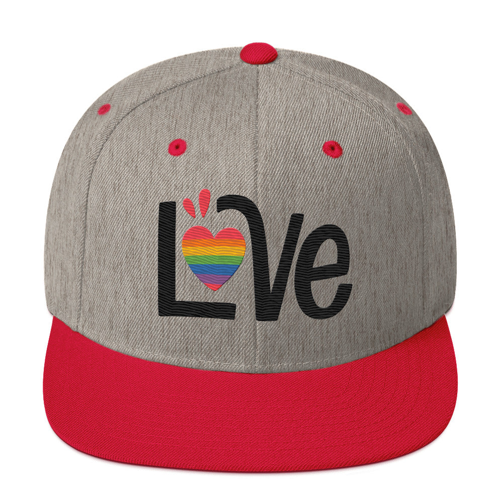 Love (Rainbow Heart) Snapback Hat