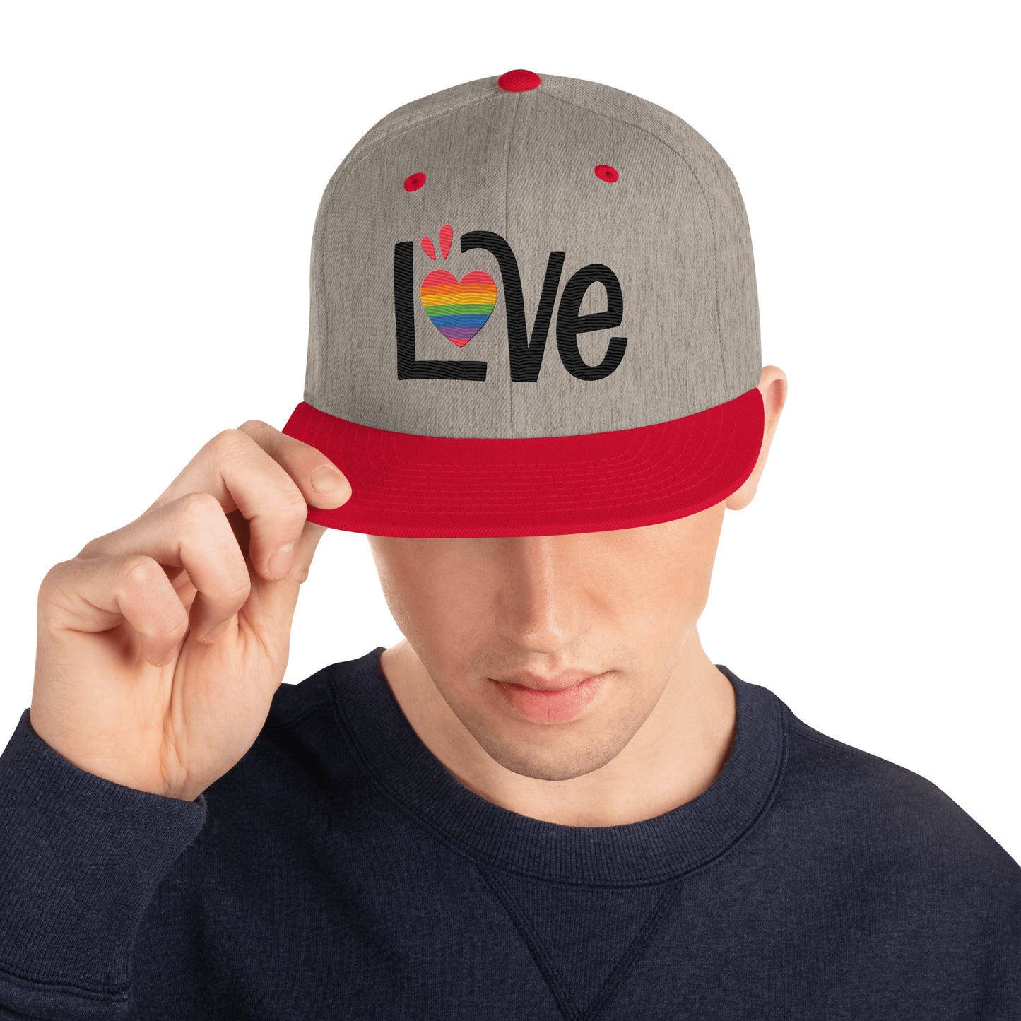 Love (Rainbow Heart) Snapback Hat