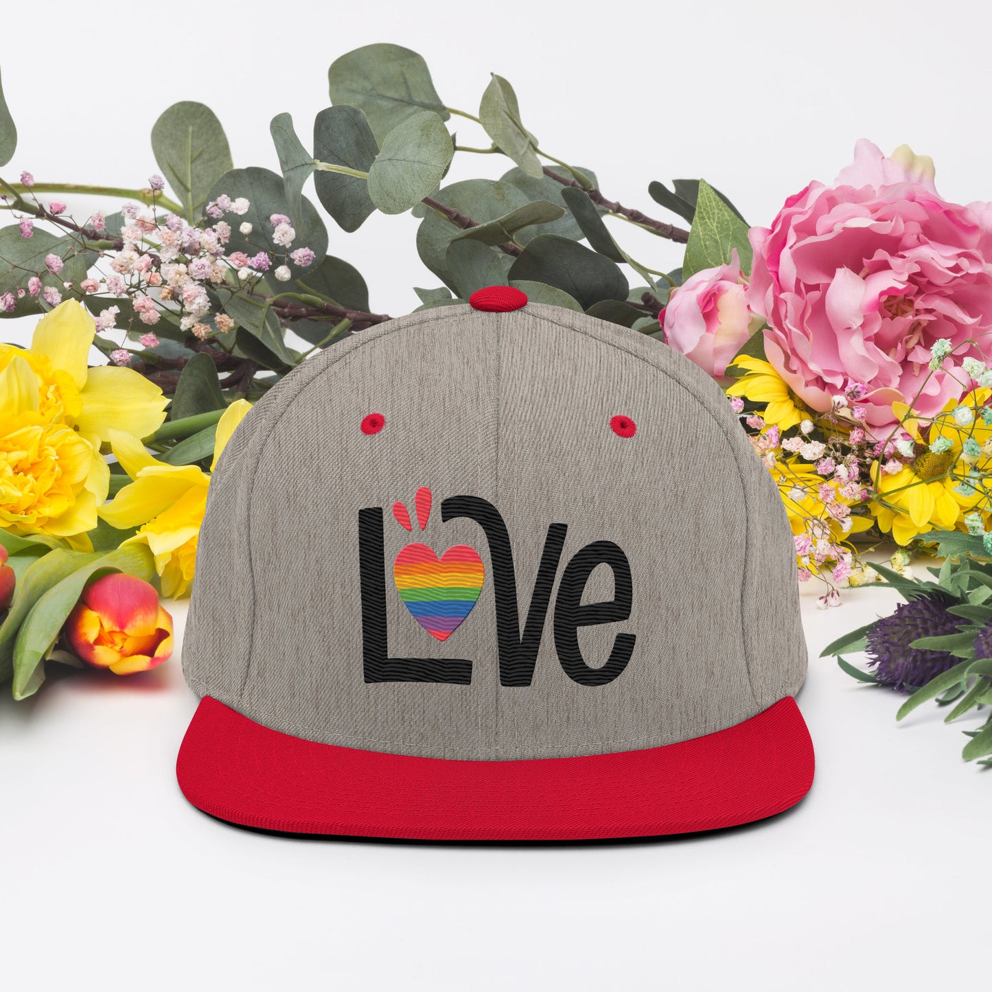 Love (Rainbow Heart) Snapback Hat