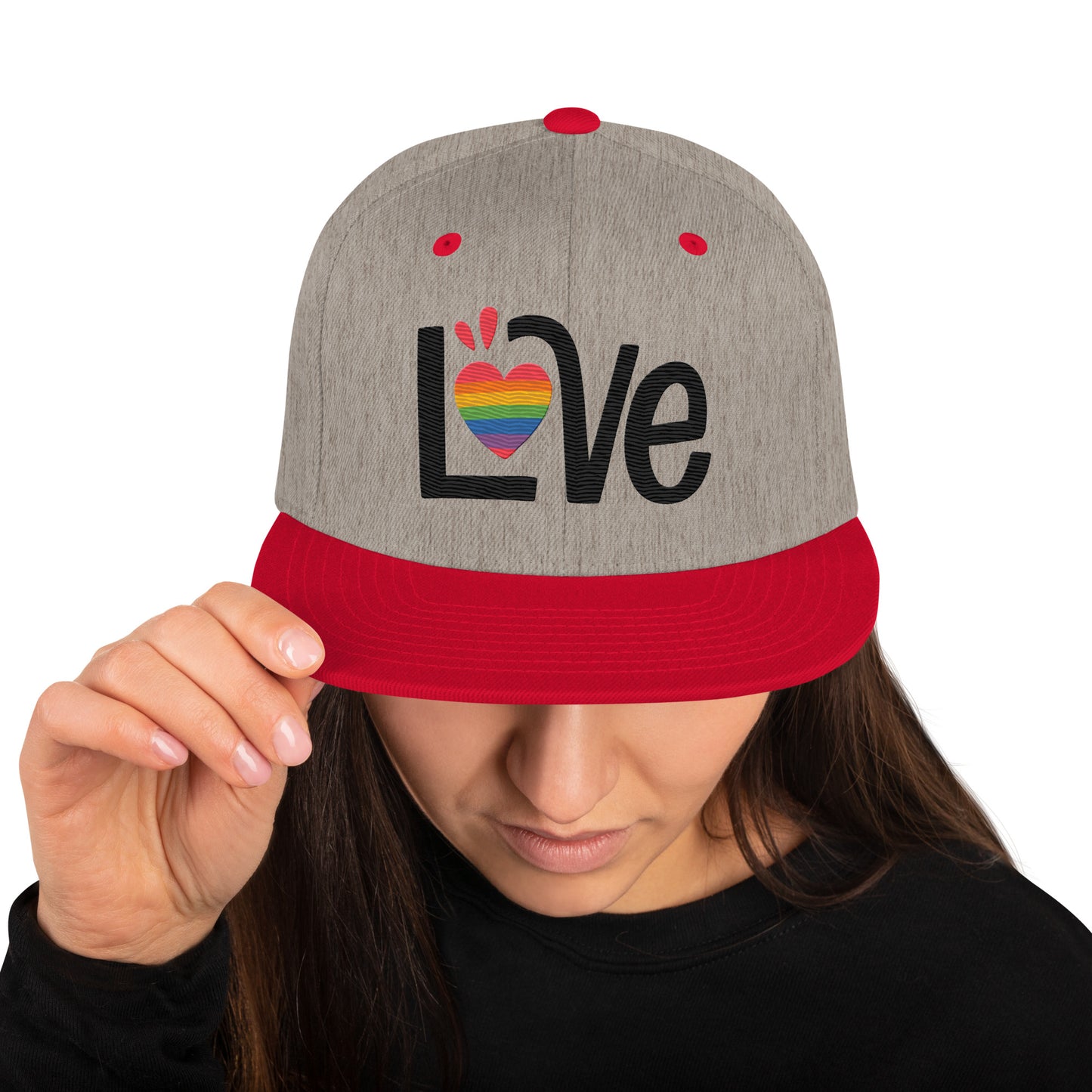 Love (Rainbow Heart) Snapback Hat