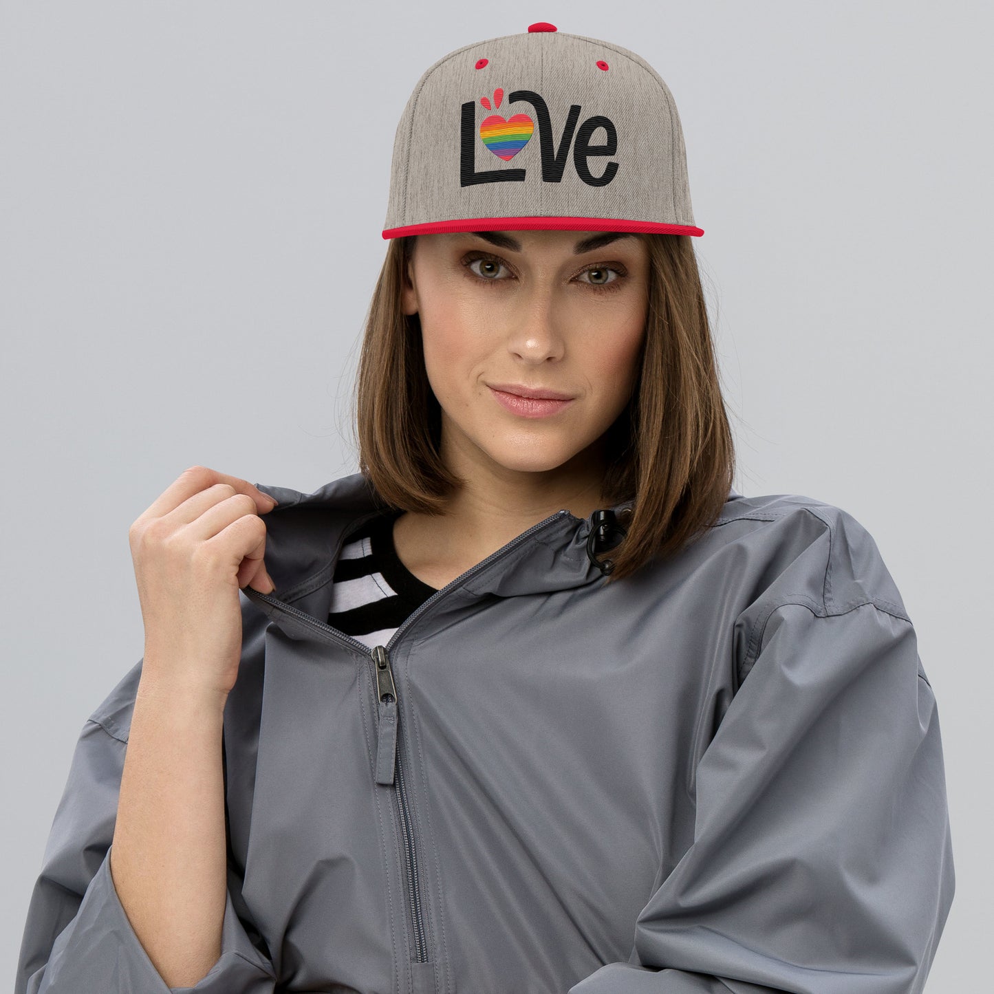 Love (Rainbow Heart) Snapback Hat