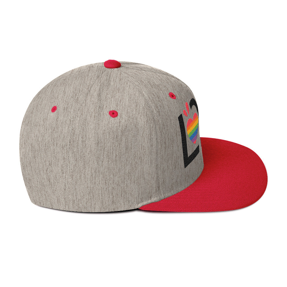 Love (Rainbow Heart) Snapback Hat