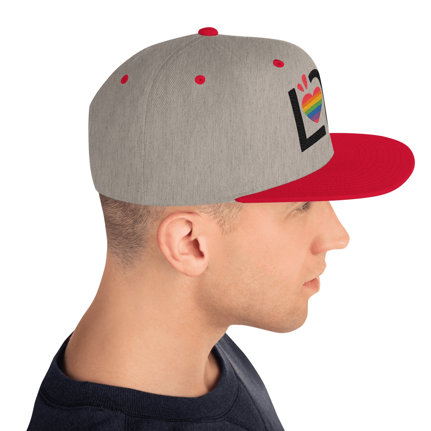 Love (Rainbow Heart) Snapback Hat