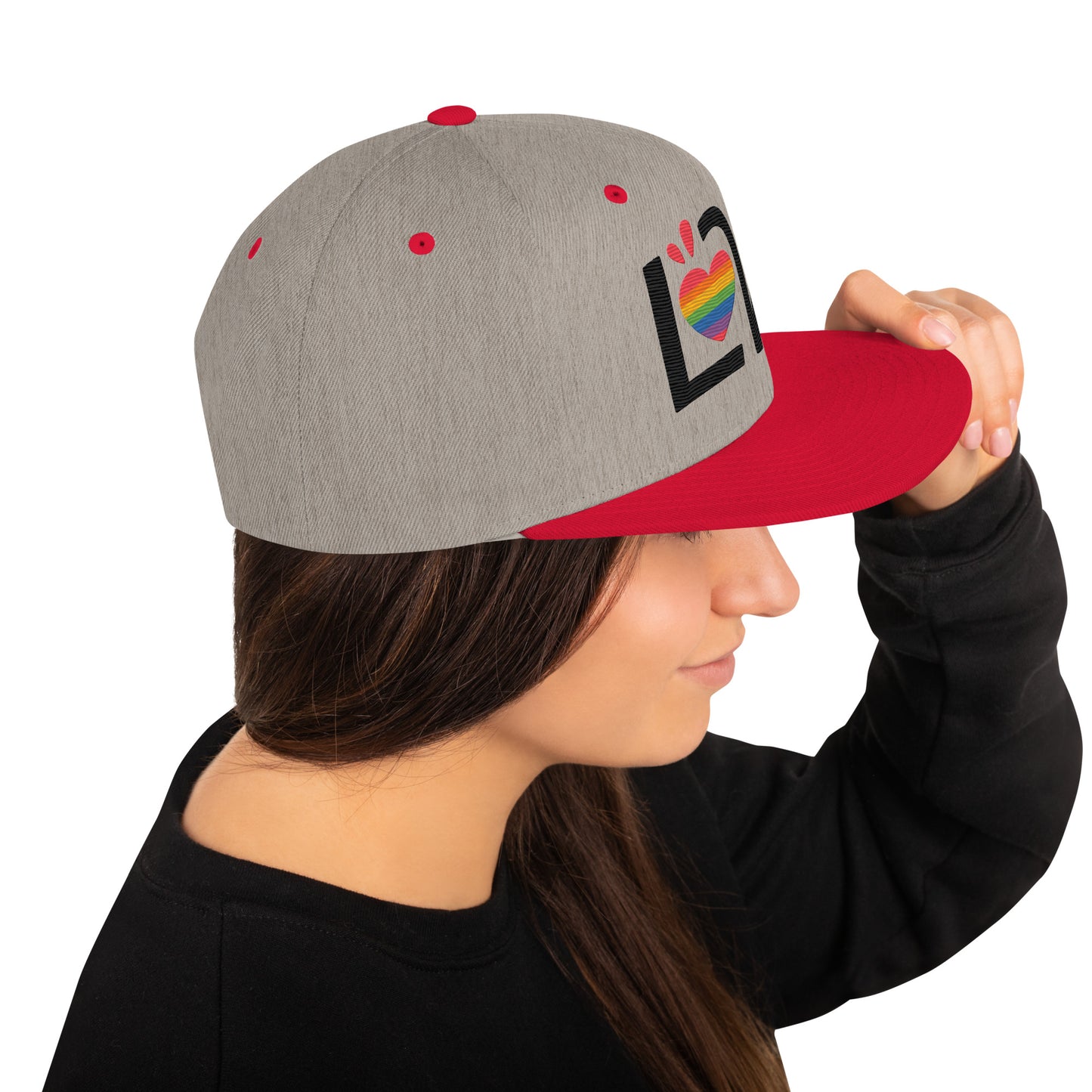 Love (Rainbow Heart) Snapback Hat