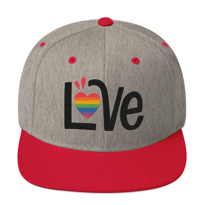 Love (Rainbow Heart) Snapback Hat