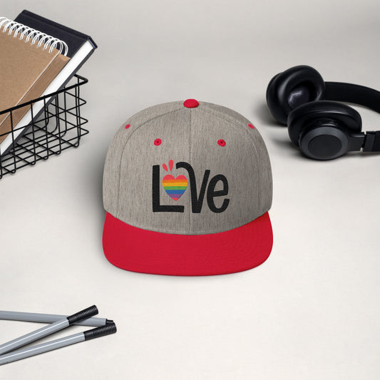 Love (Rainbow Heart) Snapback Hat