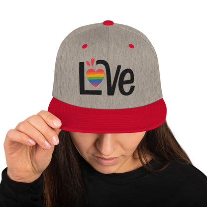 Love (Rainbow Heart) Snapback Hat