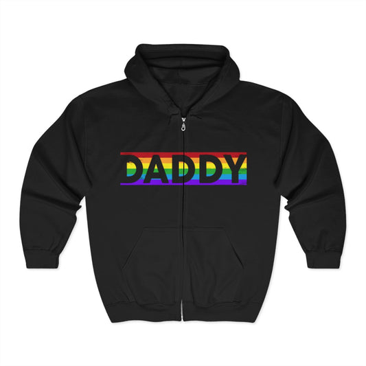 Rainbow Daddy Unisex Zip-up Hoodie